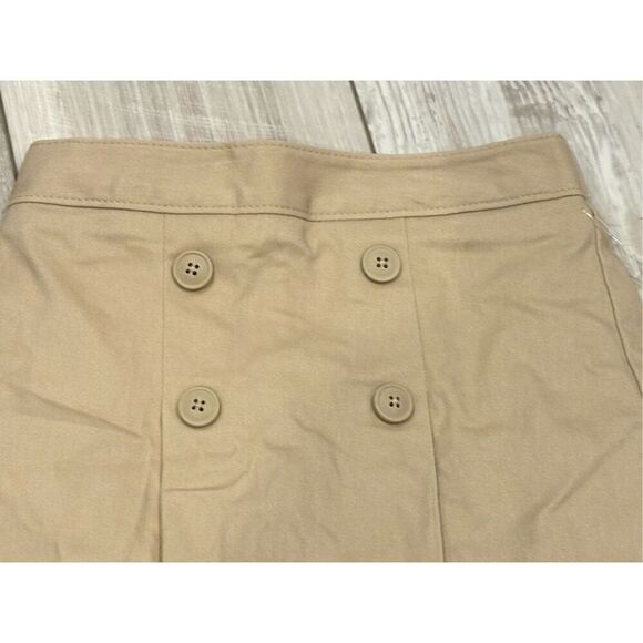 Old Navy school uniform tan and navy top and skirt, girls size S 6-7 - Picture 3 of 10